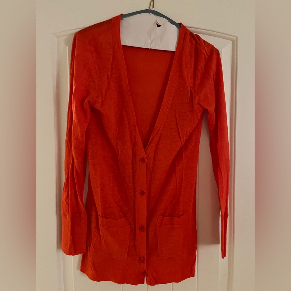 Jcrew linen cardigan